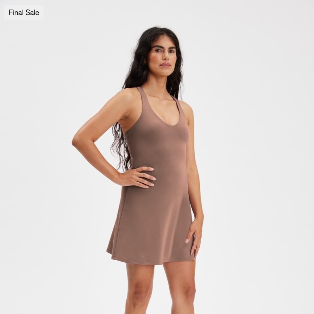 Girlfriend Collective Fog Lola V-Neck Dress